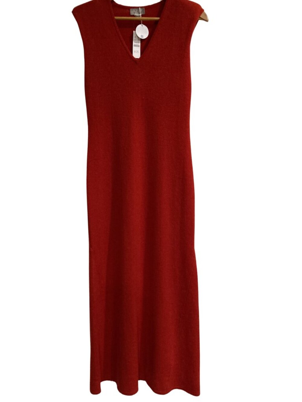 $279 J. CREW SPRING STREET FEATHERWEIGHT CASHMERE DRESS RED NEW Sz. M